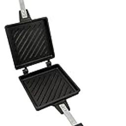 Camping Sandwich Toaster with Non-Stick Plates, Long Handle, Black-31