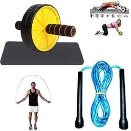 CONSONANTIAM AB Wheel Roller Abdominal Workout for Exercise and Knee Mat And Jump Skipping Rope for Men Gym, Women, Weight Loss, Kids, Girls, Children, Adult Best in Sports, Fitness, Exercise, Workout-picture-26