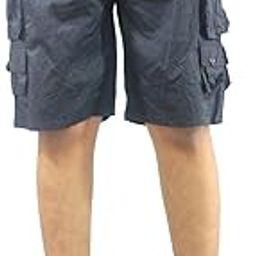 9 POCKETS BLUE COTTON CARGO SHORTS STRETCHABLE FABRIC/COMFORT FIT/TRENDY LOOK-picture-28