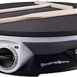 Health and Home No Edge Crepe Maker - 13 Inch Crepe Maker & Electric Griddle - Non-Stick Pancake Maker- Waffle Maker- Crepe Pan-18