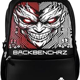 Black Printed School Backpack for Boys 3 Compartment College Bag Stylish Lightweight Laptop Backpack for Daily Use Travel Tuition & School-image-25