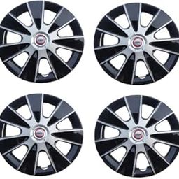 AUTOMOTO Sporty Type Double Colour Black and Silver 15-Inch Press Fit Type with Metal Rings Wheel Cover for Maruti Suzuki Sx4 All Models (Set of 4 Pieces)-picture-11