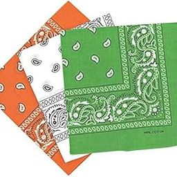 Large Bandana Handkerchief - Head Bandannas for Men & Women - Cowboy Bandana Packs - Paisley Bandana Set-image-124