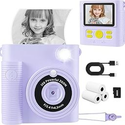 Kids Camera, Instant Print Camera for Kids 1080P HD Digital Camera Video Toddler Cameras with 32G SD Card, Christmas Birthday Gifts for 3 4 5 6 7 8 9 10 11 Year Old Girls Boys-picture-18
