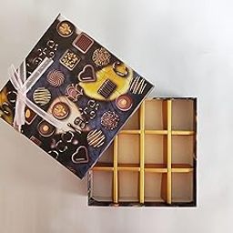 MASOOM NX 12 CAVITY EMPTY CHOCOLATE BOX HEAVY CHOCOLATE DESIGN PACK OF 6 BOXES-image-1