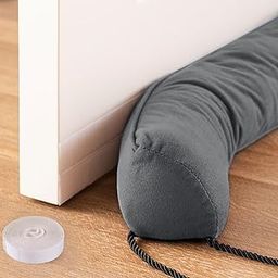 Joypea 36" Door Draft Stopper for Bottom of Door, Triangular Under Door Gap Filler with Removable Cover up to 3 Inches, Weighted Bottom of Door Barrier for Noise, Air, Wind and Light, Gray-image-58