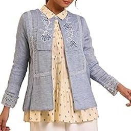 Cotton Blend Womens Standard Length Jacket-image-14