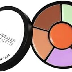 Cosmetics Concealer Palette With Full Coverage|Waterproof & Easily Blendable|3 In 1 Palette- Conceal Correct & Contour|Crease Resistance|Oil Control With Matte Finish|Concealer 6-In-1 Shades-18