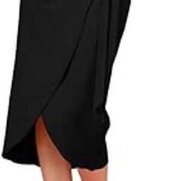 Women Cotton Lycra Blend Wrap Knee Length Skirt-image-76