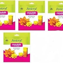 Modelistic Fevicryl Mould It Clay Set for Modelling and Sculpting, Air Dry Clay for Art and Craft, Gift for Artists, Students, Children (Set of 4) Each/1 Packet Contain 50 g of Mould it Clay-picture-31