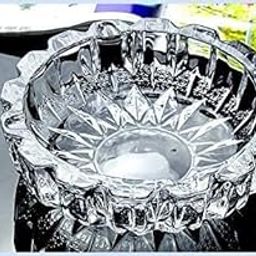 MF Midium Size Glass Ashtrays for Cigarettes, Cigar, Portable Decorative Modern Ashtray for Home Office Indoor Outdoor Patio Use, Fancy Cute Cool Ash Tray, Round Shape, Pack Of 1-picture-29
