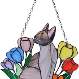 Creations Cat Glass Window Hanging Party Decorative Patio Walls Holiday Window Pendant Style DHome & Garden|Home Decor|Suncatchers & Mobiles-image-65