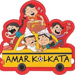 Amar Kolkata Fridge Magnets Souvenir Kitchen Refrigerator Decorations Gift Wooden Fridge Magnets Multicolor (3 x 2.7 Inch) Pack of 1-image-82