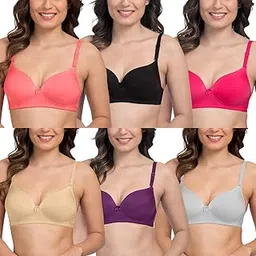 joomie Heavily Padded Bra| Push-up Bra| Non-Wired | T-Shirt Bra (Random Colours as per Availability - Print Varies)-picture-0