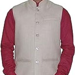 Men's Jute Nehru Jacket-image-72