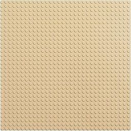 Edu Toys Base Plastic Plate Board 32 x 32 Pegs/Dots for Classic Building Blocks Bricks Compatible with All Brands - Beige (Sand Brown)-7