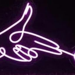 SG PRINT Heart's hand neon sign - neon finger heart, love neon light, home decor,(Pink,24 by 18 Inch)-image-56