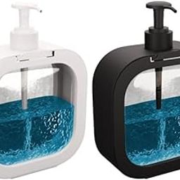 Homewiz 300ML Liquid Soap Dispenser | Refillable Pump Bottle for Hand Wash, Dish Wash, Shampoo, Conditioner, Shower Gel | Bathroom & Kitchen Use | Transparent Plastic | Pack of 2-image-69