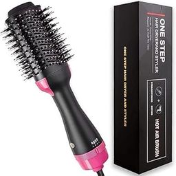 QEZZA 4 In 1 Volumizer Hair Dryer | One Step Styler Hair 1200 watt | Straightening Drying Hot Air Brush One Step Styler Straightener hair, Warm Men & Women (black)-image-64