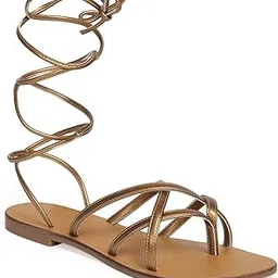 camlee comfort Ailsa Bronze lace-up gladiator sandals-picture-0