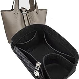 Lckaey Purse Organizer for hermes picotin 18 strap picotin 22 26 bag insert 1098black -L-image-38