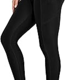 Womens Swim Pants with Pockets Long Swim Leggings High Waisted Swimming Pants, #1 Navy-white (With Pockets), Large-image-9