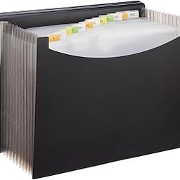Amazon Basics Expanding File Folder with 13 Pockets, Letter Size, Also Fits A4 Size Documents (Black)-11