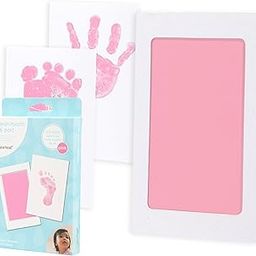 Pearhead Newborn Baby Handprint and Footprint Kit - No Mess Clean - Touch Ink Pad With Impression Cards, Safe for Skin, Perfect Keepsake for Family, 100% Nontoxic, Acid-Free, Smudge-Proof, 0-12m, Pink-image-14