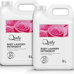 Qssiy Baby laundry liquid detergent 10 liter, washing liquid for Baby Clothes | Allergen Free | Gentle with Bio-Enzymes (Cool Rose)-image-4