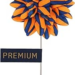 Striped Petals - Orange Colored Brooch/Lapel Pin for Men-image-47