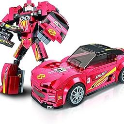 ThinkerPlace Racing Fury Red 2-in-1 Robot & Sports Car (228 Pieces) | Learn About Machines | Building Block Set for Kids Age 6+ | STEM Educational Toy | Build, Play & Learn | Science & Learning Toy-image-96