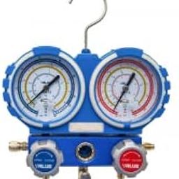 M&M HARIS Value Dual Manifold Gauge VMG-2-R22-B-02 Designed for Refrigeration Systems and air Conditioning (Refrigerants Scale R404A / R407C / R134a / R22)-0