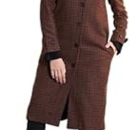 Adeline brown Plaid Collared Coat-picture-42