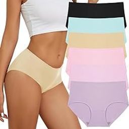 Women's Seamless Bikini Underwear Mid Rise No Show Soft Cheeky Ladies Underwear for Women 6 Pack-picture-15