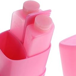 CALANDIS 5 Pieces Portable Toothbrush Travel Case Box Wash Gargle Cup Set Pink | Other Bath & Supplies | Bath &-19