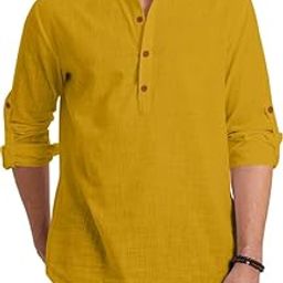 Men's Cotton Polyester Blend Solid Regular Fit Full Sleeve Short Kurta-image-26