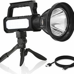Pick Ur Needs Super Bright LED 100W Searchlight Emergency Rechargeable Torch – 4 Modes, Dual Light Source, Waterproof Handheld Spotlight with Smart Power Display.-image-39