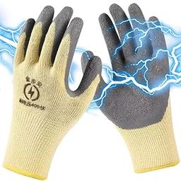 Serplex® 400V High Voltage Resistant Electrician Work Gloves with Full Palm Rubberization, Enhanced Dexterity & Comfort, Safety Certified for Men & Women, Prevents Electrical Shocks-26