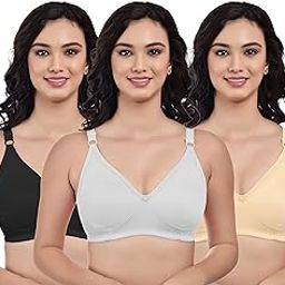 Women's Cotton Non Padded Wire Free Bra Everyday Bras-picture-28