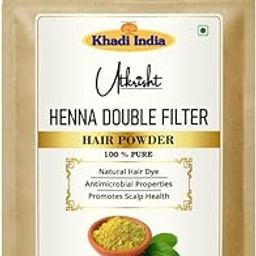 Utkrisht Khadi Henna Double Filter Hair Powder Pack 100g | Natural & Ayurvedic | For Deep Reddish Brown Tint | Nourishment for Follicles | Dry, Frizzy & Silky Hair | All Hair Types | For Men & Women-image-18