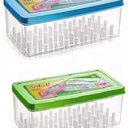 Multi-Color 36 Spools Thread Organizer Box with Lid | Sewing Kit Box for Tailoring, Embroidery, Mending & DIY Crafts (2)-image-29