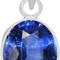 Sterling Silver Blue Sapphire/Neelam 3.25 Ratti to 10.25 Ratti or 3 Carat to 9.5 Carat Natural Certified Astrological Gemstone 925 Bis Hallmark pendant for Men & Women -vslp3-picture-34
