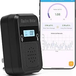 WiFi Home Radon Detector, Portable Radon Meter with Real-Time Short & Long-Term Monitoring, Plug-in Design, Instant Alerts & App Control-56