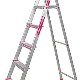Casa Copenhagen Designed in Denmark, 5-Step Foldable Aluminium Ladder Laser Cut with Super Advance Sure-Hinge Technology,7 Years Warranty - Silver-picture-29