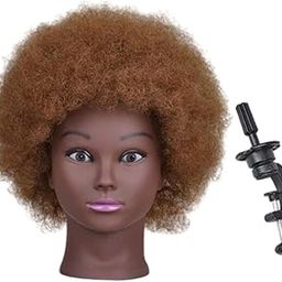 Real Hair Mannequin Head African Hair For Hair Styling Teaching Hairdresser 6-In-image-59
