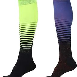 Never Lose Professional Series Soccer Stockings 2 Pairs (Neon & Blue, Large)-image-19