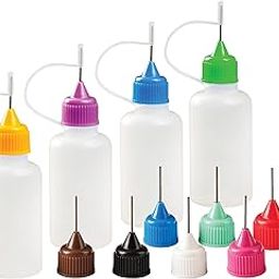 Free Hand Precision Applicator Bottle 1 Oz. 4 Needle Tip Squeeze Bottles and 12 Tips for Acrylic Painting, DIY Quilling and Paper Craft-image-9