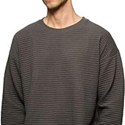 Oakwood Men and Boys Long Sleeves Round Neck Solid Cotton Blend Oversized Textured Sweatshirts-image-71