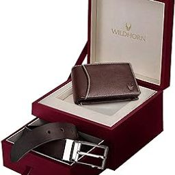 Men's Classic Leather Wallet and Belt Combo | Brown-7