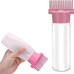 Hair Oil & Serum Applicator Comb Bottle for Scalp and Massager - Empty Dispenser Tool Applier for Head Oiling & Applying (1pcs) (Random Colour)-picture-42